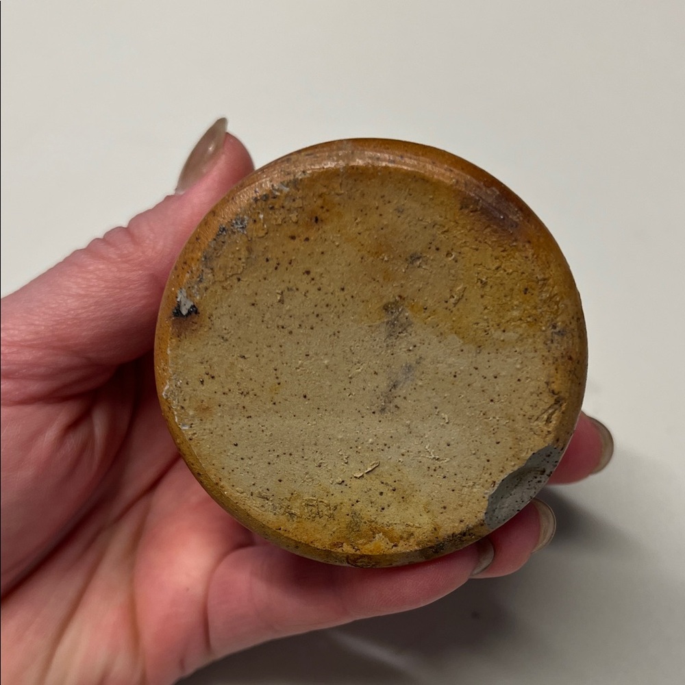 Rustic Brown Ceramic Inkwell - Picture 2 of 3